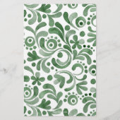 Waterverf monogrammen bovenleer Stationery Briefpapier (Achterkant)