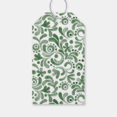 Waterverf Monogrammen Topiary Gift Labels Cadeaulabel (Achterkant)