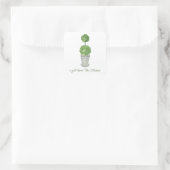 Waterverf Monogrammen Topiary Gift Stickers (Tas)