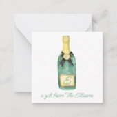 Waterverf - Monogrammen - Wijnscheidebehuizing Notitiekaartje (Voorkant)