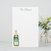 Waterverf Monogrammen wijnsteenbakkerij Briefpapier (Staand voorkant)