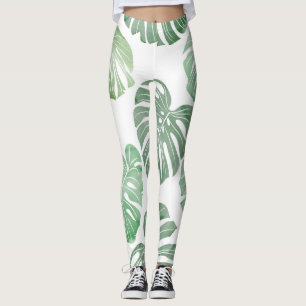 Waterverf monster, tropisch naadloos behang. leggings
