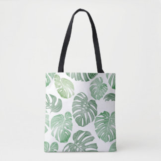 Waterverf monster, tropisch naadloos behang. tote bag