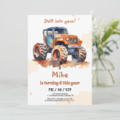 Waterverf Monster Truck Boy Verjaardag Kaart (Staand voorkant)