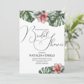 Waterverf Monstera Branch Greenery Vrijgezellenfee Kaart (Staand voorkant)