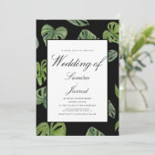 Waterverf Monstera en adansonii Botanische bladere Kaart (Staand voorkant)