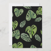 Waterverf Monstera en adansonii Botanische bladere Kaart (Achterkant)