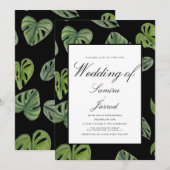 Waterverf Monstera en adansonii Botanische bladere Kaart (Voorkant / Achterkant)