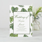 Waterverf Monstera en adansonii Botanische bladere Kaart (Staand voorkant)