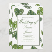 Waterverf Monstera en adansonii Botanische bladere Kaart (Voorkant / Achterkant)