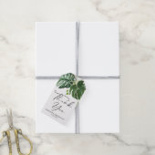 Waterverf Monstera Greenery Afstuderen Dank u Cadeaulabel (Met Touw)