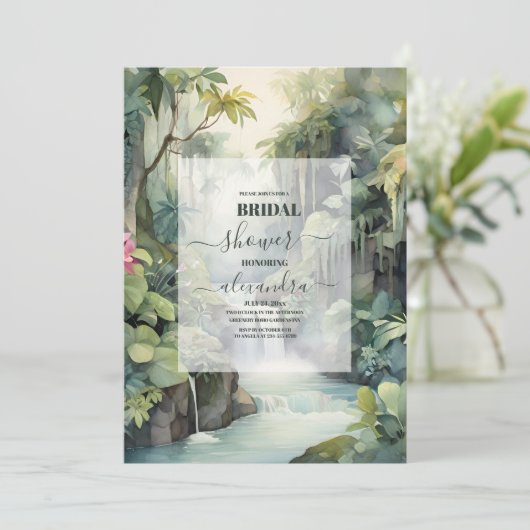 Waterverf Monstera laat tropisch Vrijgezellenfeest Kaart (Staand voorkant)