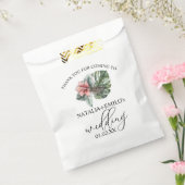 Waterverf Monstera Leaf Floral Weddenschap Harteli Bedankzakje (Gezegeld)