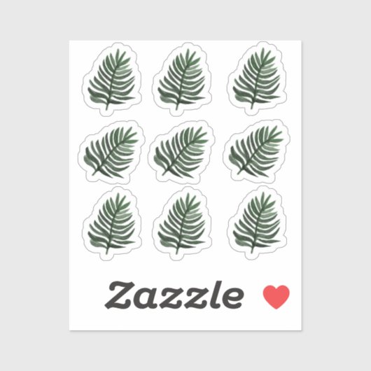 Waterverf Monstera Leaf Greenery Sticker Set (Vel)