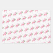 Waterverf Monstera Leaves en Roze Flamingos Wrap Inpakpapier Vel (Voorkant 2)