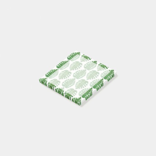 Waterverf Monstera Leaves Post-it® Notes (Schuin)