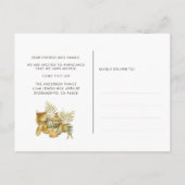 Waterverf Monstera Moving Announge Aankondigingskaart (Achterkant)