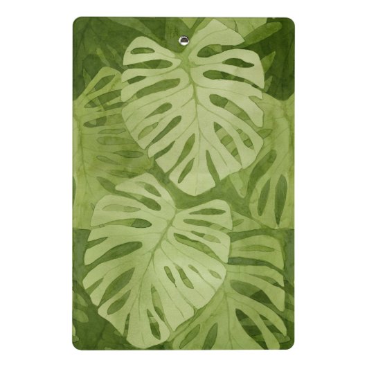 Waterverf Monstera Patroon Mini Klembord (Achterkant)