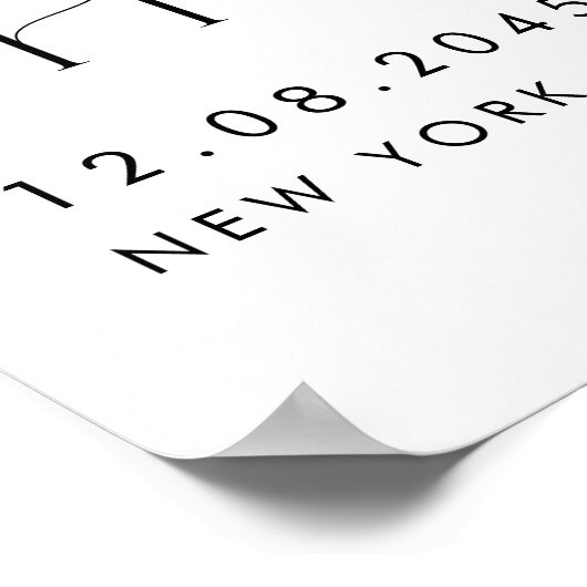 Waterverf Monstera Tropisch Baby shower Welkom Poster (Hoek)