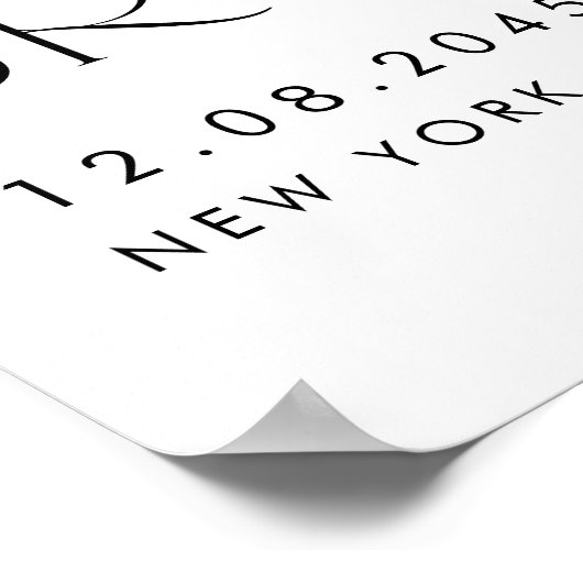 Waterverf Monstera Tropische Bruids Brunch Welkom Poster (Hoek)