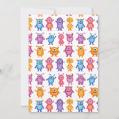 Waterverf Monsters Kind verjaardagsfeestje Kaart (Achterkant)