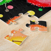 Waterverf Monsters: Schattige naadloos patroon Legpuzzel (Zijkant)