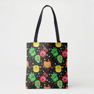 Waterverf Monsters: Schattige naadloos patroon Tote Bag