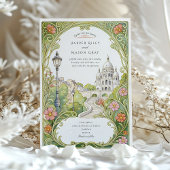 Waterverf Montmartre Paris Huwelijk Kaart