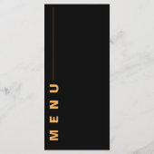 Waterverf Moody Sinaasappel Bloemen Bruiloft Menu (Achterkant)