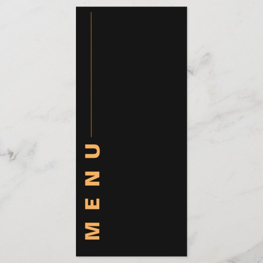 Waterverf Moody Sinaasappel Bloemen Bruiloft Menu (Achterkant)