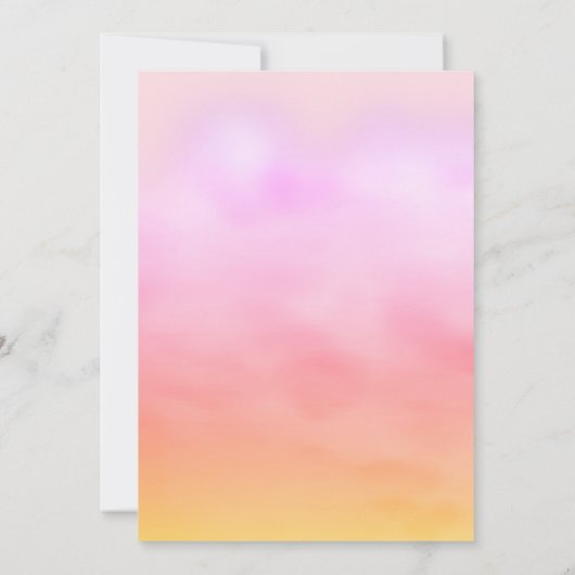 Waterverf mooi doorlatend Vrijgezellenfeest - roze Kaart (Achterkant)