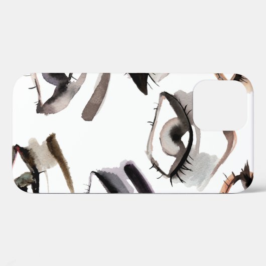 Waterverf mooi oogpatroon Case-Mate iPhone case (Achterkant (horizontaal))