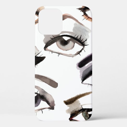 Waterverf mooi oogpatroon Case-Mate iPhone case (Achterkant)