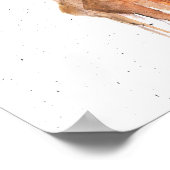 Waterverf mooie Afrikaanse vrouw, Poster (Hoek)