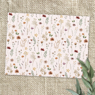 Waterverf Mooie Bloemige Wilde Bloemen Patroon Briefkaart