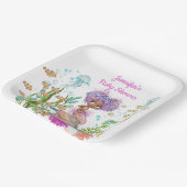 Waterverf mooie bruine kleine zeemeerdag papieren bordje (Gebogen)