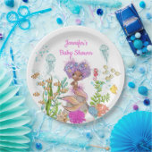 Waterverf mooie bruine kleine zeemeerdag papieren bordje (Feest)