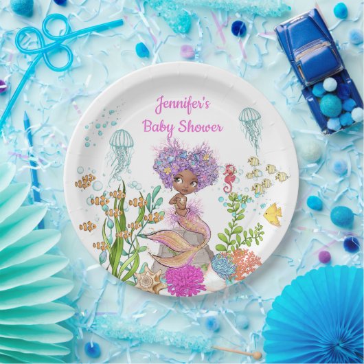 Waterverf mooie bruine kleine zeemeerdag papieren bordje (Feest)