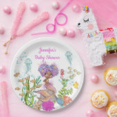 Waterverf mooie bruine kleine zeemeerdag papieren bordje (Feest)