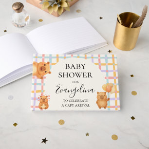 Waterverf Mooie Capy Capybara Baby Shower Gastenboek