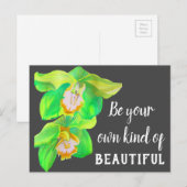 Waterverf mooie citaat voor orchidee briefkaart (Voorkant / Achterkant)