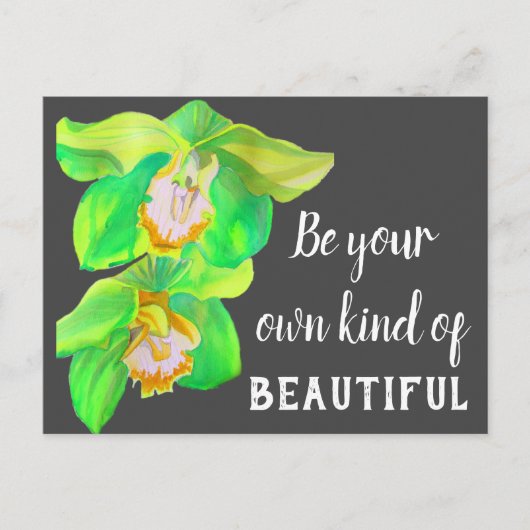 Waterverf mooie citaat voor orchidee briefkaart (Voorkant)