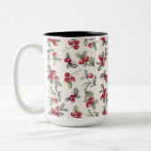 Waterverf Mooie Cranberry Design Tweekleurige Koffiemok (Links)