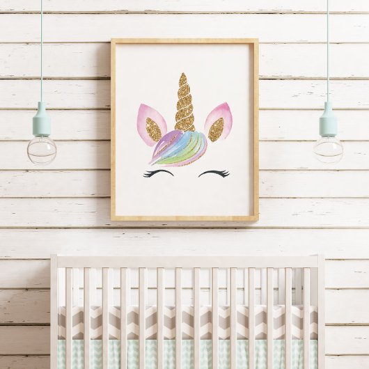 Waterverf Mooie Eenhoorn Slaapkamer Muur Decoratie