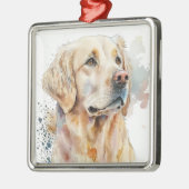 WATERVERF MOOIE GOLDEN RETRIEVER HOND METALEN ORNAMENT (Links)