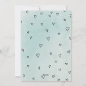 Waterverf Mooie Hart Grappige Valentijnsdag Feestdagenkaart (Achterkant)
