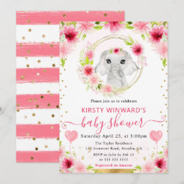 Waterverf Mooie Jungle Olifant Baby Shower Kaart
