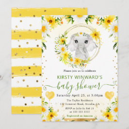Waterverf Mooie Jungle Olifant Baby Shower Kaart