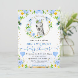 Waterverf Mooie Jungle Zebra Baby Shower Kaart