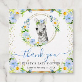 Waterverf Mooie Jungle Zebra Bloemen Baby Shower Bedankjes Labels